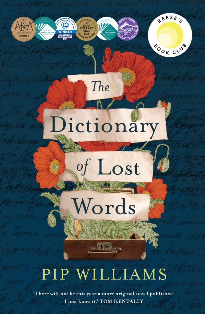 The cover of the book The Dictionary of Lost Words by Pip Williams